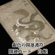 【白蛇】シルバー 開運カード 開運グッズ 金運カード 金運アップ 金運　財布 開運祈願 金運財布 長財布 …