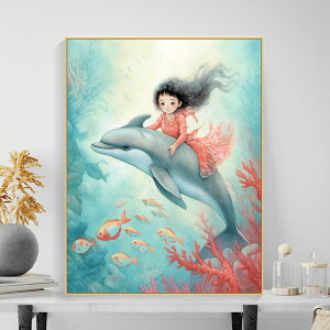 【 クーポン利用で10%OFF】送料無料 刺繍キット 5Dダイヤモンドアート キット ビーズ刺繍 少女とイルカ 初心者 5Dダイヤモンド ペインティングインテリア 趣味 ハンドメイド クロスステッチ