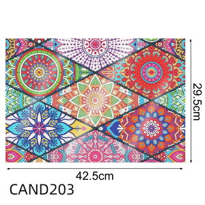 【24-31日!16%OFFクーポン配布中】送料無料 刺繍キット ダイヤモンドアート テーブルマット 食器マット PET クジャク ダイヤモンドアート キット ビーズ刺繍 初心者 ダイヤモンドペインティン