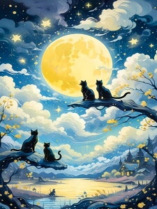 【クーポン利用で10%OFF】送料無料 ビーズ刺繍 刺繍キット 5D ダイヤモンドアート 動物 黒猫 キット猫 初心者 ダイヤモンドペインティングインテリア 趣味 ハンドメイド クロスステッチ ダイ