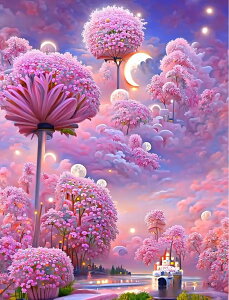 【24-31日!16%OFFクーポン配布中】送料無料 刺繍キット 5Dダイヤモンドアート キット ビーズ刺繍 風景 花 初心者 5Dダイヤモンド ペインティングインテリア 趣味 ハンドメイド クロスステッチ