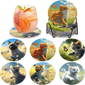 【21-31日!クーポン利用で15%OFF】送料無料 刺繍キット 5D ダイヤモンドアート コースター ダイヤモンドアート キット ビーズ刺繍 初心者 ダイヤモンドペインティングインテリア ハンドメイ