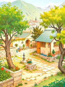 【10%OFFクーポン配布中】送料無料 刺繍キット 5Dダイヤモンドアート キット ビーズ刺繍 田園風景 初心者 5Dダイヤモンド ペインティングインテリア 趣味 ハンドメイド クロスステッチ ダイア