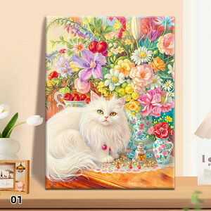 【クーポン利用で10%OFF】送料無料 数字油絵 人気オリジナルデザイン 父の日 油絵塗り絵 フレーム付 猫 ボトルシップ 大人の塗り絵 風景画 数字塗り絵 40x50cm 数字絵 ギフト 絵画 インテリア