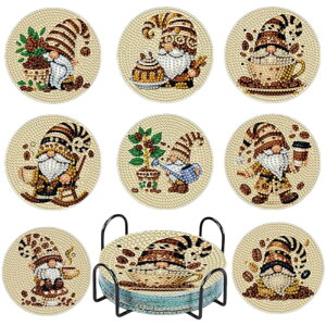 【10%OFFクーポン配布中!】送料無料 刺繍キット 5D ダイヤモンドアートクリスマス コースター ダイヤモンドアート キット ビーズ刺繍 初心者 ダイヤモンドペインティングインテリア ハンド