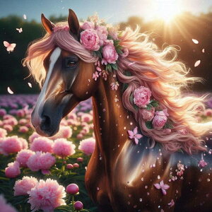 【クーポン利用で10%OFF】送料無料 刺繍キット 5D ダイヤモンドアート 十二支 うま 馬 馬年 ビーズ刺繍 初心者 ダイヤモンドペインティングインテリア 趣味 ハンドメイド クロスステッチ ダイ