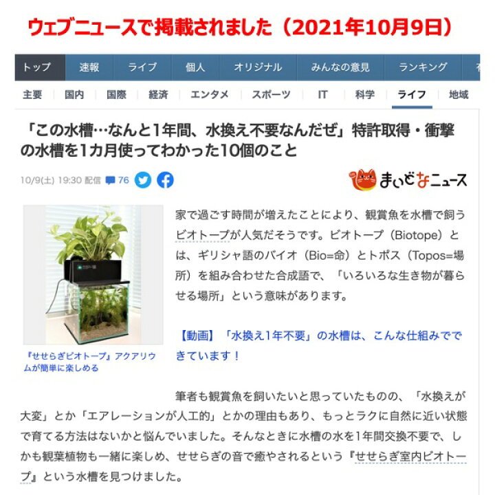 楽天市場 Tvで紹介されました せせらぎビオトープ ろ過器単体ポンプセット 水替え不要 30cm おしゃれ フィルター ポンプ 金魚 メダカ 熱帯魚 水替え 観葉植物 癒やし インテリア アクアポニックス 西条庭園 水槽はついていません 西条庭園