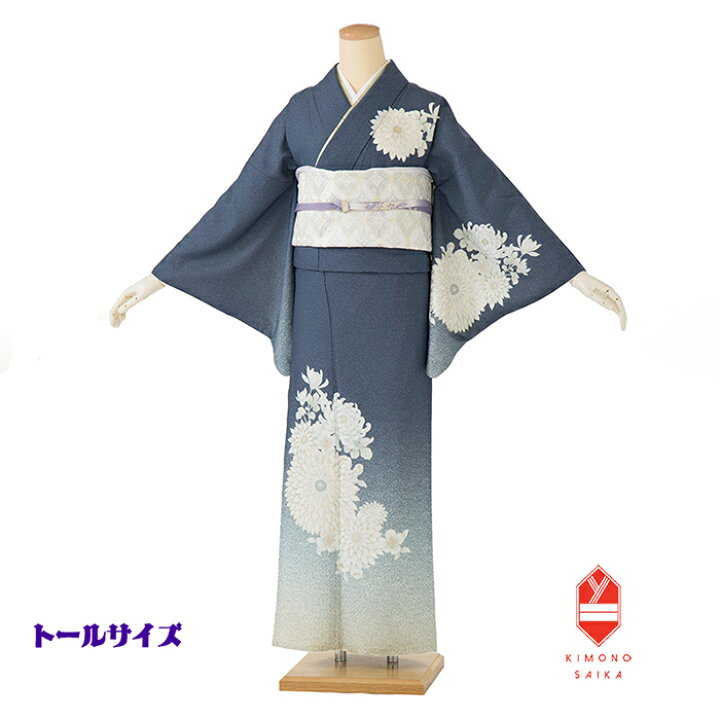 楽天市場】【レンタル】【トールサイズ】訪問着 グレー 万寿菊 