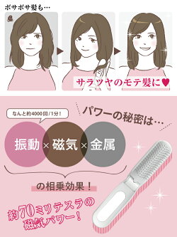 ハンディTRUE電動ヘアブラシブラック/ホワイト/ピンク【あす楽対応】