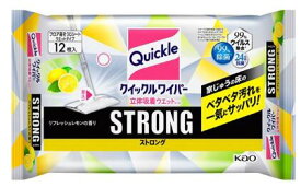 花王 クイックルワイパー立体吸着ウエットシートストロング レモンの香り 12枚