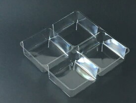 65寸重箱用A-PET仕切　十字　【ポジティブリスト対応】【使い捨て　薄い　PET仕切　お正月　運動会　お花見　弁当　おせち　一体型】【日本製】