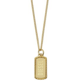 DIESEL ディーゼル ネックレス メンズ アクセサリー GOLD TONE STAINLESS STEEL DOG TAG NECKLACE DX1456710 ゴールド