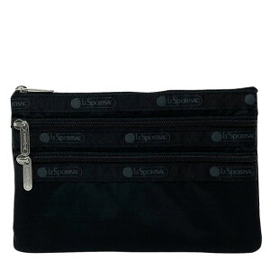 X|[gTbN |[`  7158 Wbv|[` LESPORTSAC X| 3-ZIP COSMETIC 7158 R086 RECYCLED BLACK n ubN t@Xi[Vo[