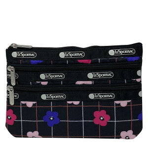 X|[gTbN |[` Wbv|[` LESPORTSAC X| fB[X 3-ZIP COSMETIC 7158 HA75 FLORAL PLAID t[vCh