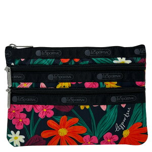 ���X�|�[�g�T�b�N �|�[�` �W�b�v�|�[�` LESPORTSAC ���X�| 3-ZIP COSMETIC 7158 HC87 BRIGHT GARDEN BLOOMS �u���C�g�K�[�f���u���[���X