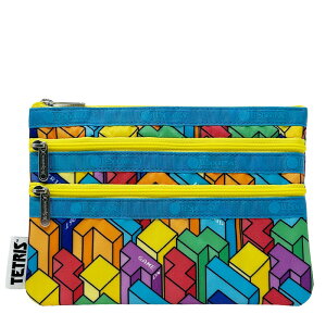 ���X�|�[�g�T�b�N �|�[�` �W�b�v�|�[�` LESPORTSAC ���X�| 3-ZIP COSMETIC 7158 LC59 TETROMINO CITY BLOCKS/TURQ �e�g���~�m�V�e�B�u���b�N�X/�^�[�R�C�Y