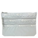 レスポートサック ポーチ ジップポーチ LESPORTSAC レスポ 3-ZIP COSMETIC 7158 RA15 PEARL GRAY パールグレー 無地