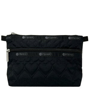 X|[gTbN |[`  n[g 7105 LESPORTSAC Cosmetic Clutch fB[X 7105 HC14 BLACK HEART DEBOSS ubNn[gf{X