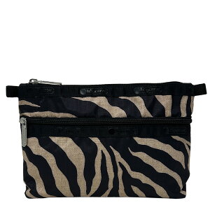 X|[gTbN |[` LESPORTSAC Cosmetic Clutch fB[X 7105 HC94 RAFFIA ZEBRA tBA[u