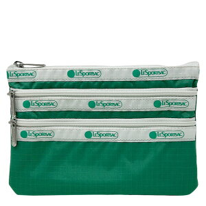 X|[gTbN |[` Wbv|[` LESPORTSAC X| 3-ZIP COSMETIC 7158 LB78 SPECTATOR KELLY GREEN XyNeC^[P[O[