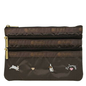 X|[gTbN |[` Wbv|[` LESPORTSAC X| 3-ZIP COSMETIC 7158 HD84 BUNNY EMBROIDERY oj[GuC_[  n[ghJ