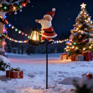 ソーラーサンタクロースシャワーライトヴィラ屋外ガーデン風景ライトクリスマスフェスティバル雰囲気芝生ライト クリスマスソーラーライト サンタクロースガーデンライト 屋外照明 クリ