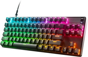 SteelSeries �Q�[�~���O�L�[�{�[�h �e���L�[���X Apex 9 TKL JP �L�� ���{��z�� ���X�|���X�^�C��0.2ms ���� �A�N�`���G�[�V�����|�C���g1.0mm�ݒ�\ OptiPoint���w�X�C�b�` ���ϋv 64852 �u���b�N