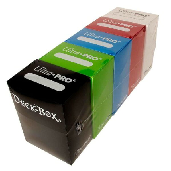 Ultra Pro Magic/Pokemon/YuGiOh Cards Deck Boxes, Set of 5 (Red, Blue, Green, Black and White)