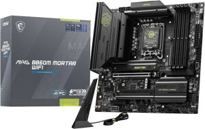 MAG B860M MORTAR WIFI Intel Core Ultra(Series2) LGA1851�Ή� Intel B860�`�b�v�Z�b�g���� Micro-ATX �}�U�[�{�[�h MB6682 [���s�A���i]