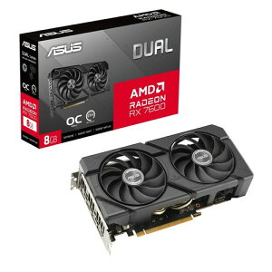 ASUS AMD Radeon ���� �r�f�I�J�[�h PCIe 5.0 8GB/16GB GDDR6 �����i �u���b�N / �z���C�g RX9070XT PRIME-RX9070XT-O16G-WHITE Dual 7600 EVO OC Edition �r�f�I�J�[�h/DUAL-RX7600-O8G-EVO 9060 GDDR6�r�f�I�J�[�h