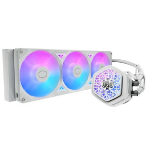 Cooler Master ML 360 Atmos II VRM Fan ARGB �E�H�[�^�[�u���b�N����VRM��p�t�@������ 360mm����CPU�N�[���[ MLX-D36M-A25SZ-V1 �u���b�N / �z���C�g White CLM-MLX-D36M-A25SZ-VW