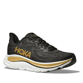 HOKA ONE ホカ オネオネ CLIFTON 10 BLACK / GOLD 22.5CM/24.0CM/25.5CM ブラック/ゴールド / イエロー ランニングシューズ ジョギングシューズ クリフトン 1162031-NSS スニーカー イエロー/22.0/Lady's