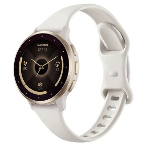 TUCOMO �X�����V���R���r���v�o���h Garmin Venu 2S/3S/4S / Vivoactive Vivomove 3S�ɑΉ� 18mm ���^ �\�t�g �i���[ �X�|�[�c �����p���X�g�o���h �X�g���b�v Forerunner 255s/265S�p �A�C�{���[(Ivory) 41mm/