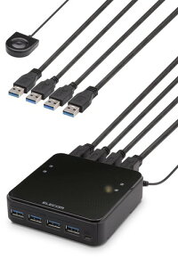�G���R�� USB�ؑ֊� PC��2�|�[�g USB3.0��4�|�[�g �茳�X�C�b�` �u���b�N U3SW-T2 PC��4�|�[�g U3SW-T4