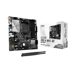 ASRock B550 AMD Ryzen AM4 �Ή� DDR4 �}�U�[�{�[�h �i B550M Pro RS 5000 �V���[�Y CPU Soket �`�b�v�Z�b�g Micro ATX �����i Pro-A WiFi 6E AM4�\�P�b�g�Ή� Micro-ATX