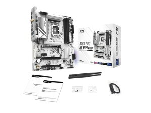 ASRock �}�U�[�{�[�h Intel ��12���� 13���� CPU LGA1700 �Ή� B760�`�b�v�Z�b�g �����i B760M Pro-A WiFi DDR5 Bluetooth���� Micro ATX RS/D4 DDR4 6E HDMI DisplayPort eDP �C���e�� 192GB