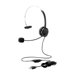 �G���R��(ELECOM) �w�b�h�Z�b�g USB �I�[�o�[�w�b�h �L�� �Ў� 30mm�h���C�o �u���b�N HS-HP29UBK USB�ڑ�