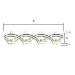 N360S�b�v���X�`�b�N���I�[�i�����g�@�g�����S�[���h�@310×74×7mm�@���݌Ɍ���y�A���i�z