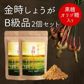 ※数量限定【蒸し過ぎちゃいましたB級品】【無農薬・無添加】蒸し金時生姜粉末 黒糖 ＆ オリゴ糖 入100g 2個セット【送料無料】 しょうが 生姜パウダー しょうがパウダー 金時 辛い ジンジャー 調味料 蒸し生姜 乾燥生姜 100％ 生姜粉末 生姜湯 生姜紅茶