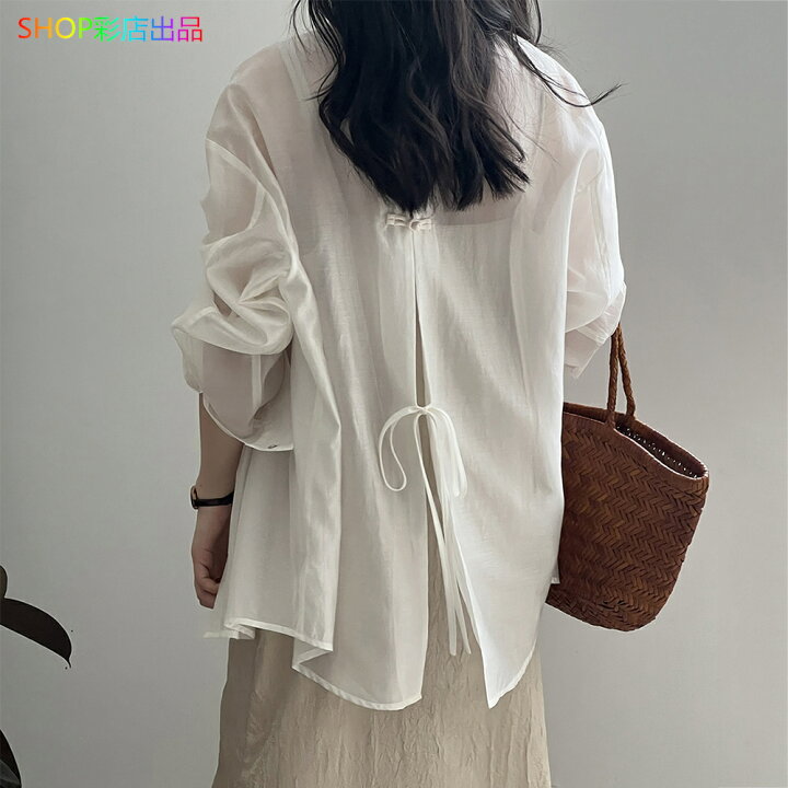 楽天市場】シアーシャツ レディース きれいめ おしゃれ ブラウス 長袖  