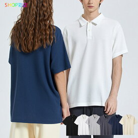 ポロシャツ メンズ 半袖 レディース ゴルフ 無地 おしゃれ 襟付き Tシャツ カットソー トップス ビジネス カジュアル ゴルフウェア 半袖ポロシャツ 通気性 涼しい ゆったり 男女兼用 スポーティ ユニセックス