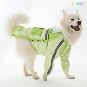 【全品対象2個で13%OFFクーポン配布中】 レインウェア 中型犬 大型犬 雨具 カッパ レインコート フード付き ドッグウェア 着せやすい 犬服 柴犬 フレンチブルドッグ ラブラドール レトリバ
