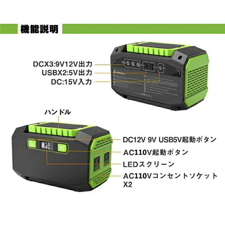 楽天市場】ポータブル電源 45000mAh/167Wh スマホ充電 充電器 緊急電源 