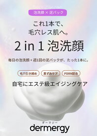 開店キャンペン　50％OFFで試し ★楽天ポイント20倍｜SAISEICO 公式【dermergy】ペプチド PDRN 毛穴 引き締め フェイス泡洗顔 ｜日本製 100g｜泥パック 黒ずみ 角栓 いちご鼻 くすみ 固形 無添加 敏感肌 泥 クレイ パック