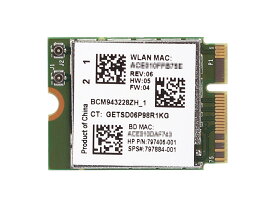 HP純正 797884-001 + 汎用 BCM943228Z デュアルバンド 2x2 802.11a/b/g/n 最大300Mbps + Bluetooth 4.0 M.2 NGFF 無線LANカード