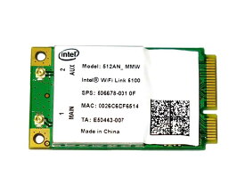 インテル Intel Wireless WiFi Link 5100 802.11a/b/g/n 300Mbps PCIe Mini 無線LANカード 512ANMMW