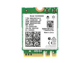 インテル Intel Wi-Fi 6 AX200 802.11ax/ac Dual band 2x2 + Bluetooth 5.0 M.2 Card for Windows 10, 64-bit, Google Chrome OS, Linux (AX200NGW)