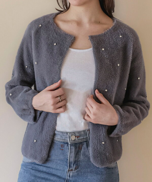 楽天市場】ニットカーディガン レディース ショート丈 長袖  