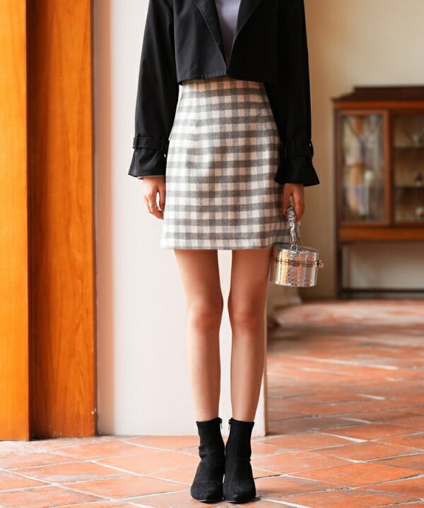 楽天市場】スカート レディース ミニスカート ミニ丈 秋冬 ひざ上丈  