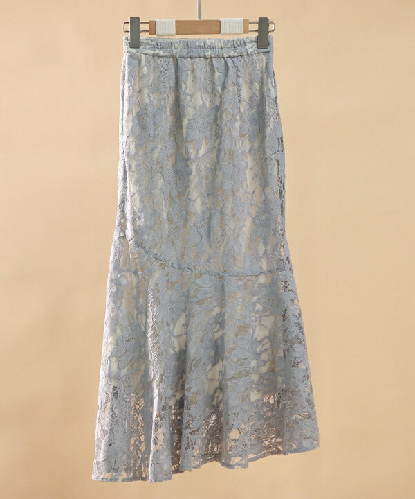 楽天市場】秋冬 春 夏 マーメイドスカート ロングスカート 総レース  